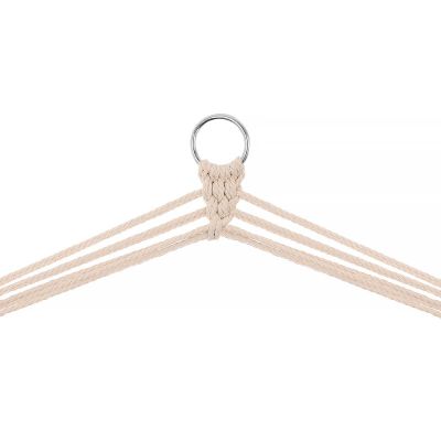 11. HAMAK FOTEL WISZĄCY BRAZYLIJSKI 100x50CM NATURA Z WSZYTĄ PODUSZKĄ BIAŁY