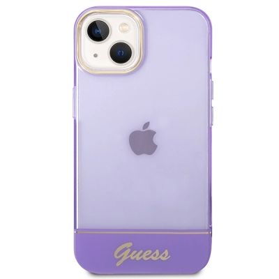 3. Etui Guess Translucent na iPhone 14 Plus - fioletowe