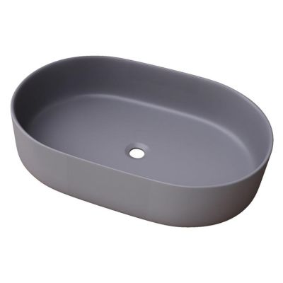 WASHBASIN TRAPANI 600X380X125 MATT GREY
