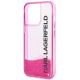6. Etui Karl Lagerfeld Liquid Glitter Elong na iPhone 14 Pro - różowe