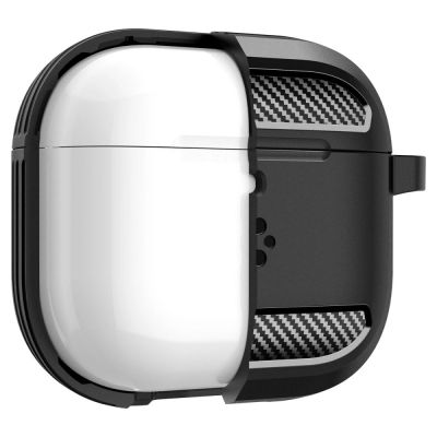 7. Etui Spigen Rugged Armor na AirPods 4 - czarne