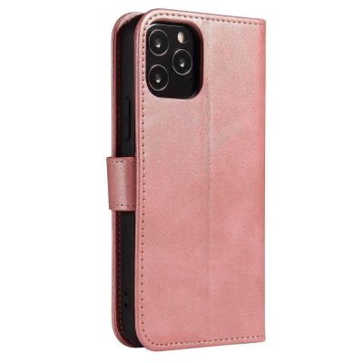 3. Magnet Case elegancki futerał etui pokrowiec z klapką i funkcją podstawki Samsung Galaxy A73 różowy