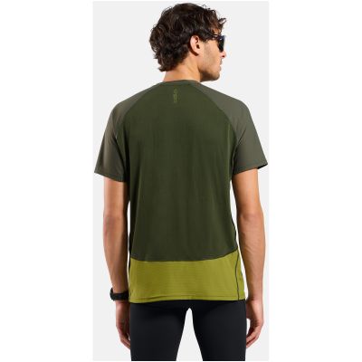 6. Koszulka z krótkim rękawem męska ODLO T-shirt crew neck s/s X-ALP TRAIL zielona