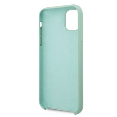 4. Etui Guess Silicone Vintage Gold Logo na iPhone 11 Pro Max - zielone