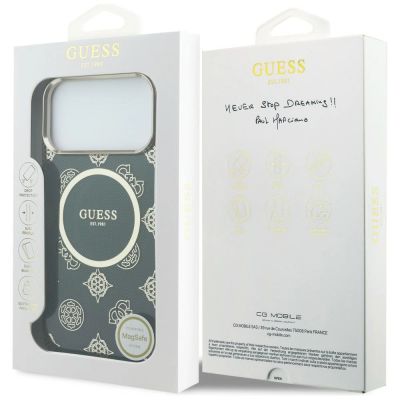 8. Etui Guess IML Peony Dot MagSafe na iPhone 17 Pro Max - czarne