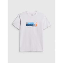 T-shirt regular z nadrukiem męski 4F 4FWSS26TTSHM3335-10S