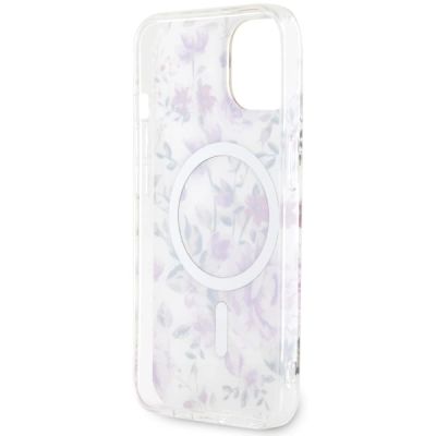 7. Etui Guess Flower MagSafe na iPhone 14 - przezroczyste