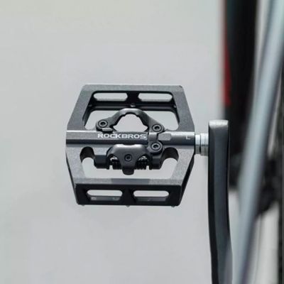 6. Zestaw pedałów rowerowych Rockbros PD15-BK ze stopu aluminium - czarne
