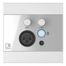 Panel ścienny AUDAC WP225/W, XLR mic + 3,5 mm jack + BT, biały
