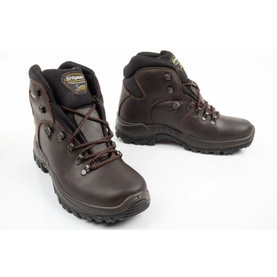 7. Grisport buty męskie trekkingowe Marrone skóra wodoodporne za kostkę