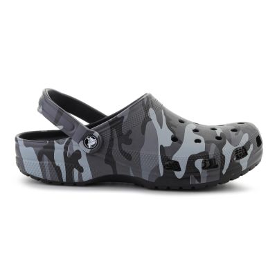 6. CROCS CLASSIC CAMOUFLAGE CLOG BLACK/SLATE GREY 211936-0DD