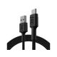 GREEN CELL KABEL KABGC22 GC POWERSTREAM USB-A - USB-C 120CM, SZYBKIE ŁADOWANIE ULTRA CHARGE, QC 3.0