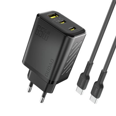 Ładowarka sieciowa Dudao A29C 65W GaN + kabel USB-C - czarna