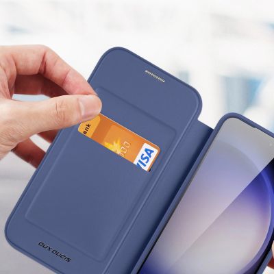 9. Etui Dux Ducis Skin X Pro na Samsung Galaxy S24+ z MagSafe i klapką - niebieskie