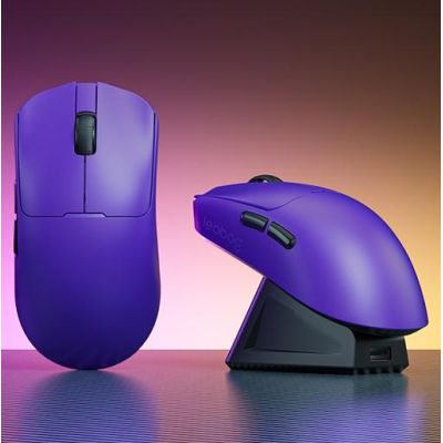 2. Mysz LEOBOG GM3 Purple ze stacją ładującą