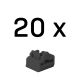 Lindy 47892 bloker portów Blokada portu RJ-45 Czarny Kopolimer akrylonitrylo-butadieno-styrenowy (ABS) 20 szt.