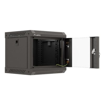 6. Lanberg WF11-3304-10B stojak 4U Szafa wisząca Czarny