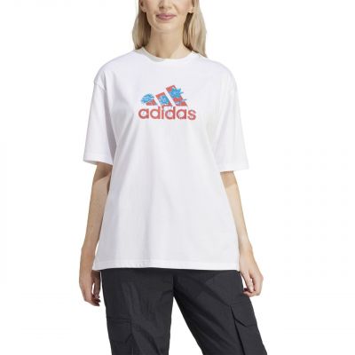 4. Koszulka damska adidas Flower Pack Badge of Sport biała IT1421