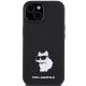 3. Etui Karl Lagerfeld Silicone Choupette Metal Pin na iPhone 15 Plus / 14 Plus - czarne