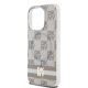 6. Etui DKNY IML Checkered Mono Pattern & Printed Stripes MagSafe na iPhone 13 Pro / 13 - beżowe