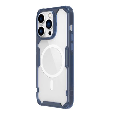 12. Nillkin Nature Pro Magnetic Case etui iPhone 14 Pro magnetyczny pokrowiec MagSafe niebieski