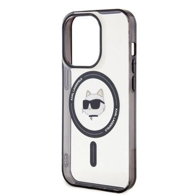 6. Etui Karl Lagerfeld IML Choupette's Head MagSafe na iPhone 15 Pro - przezroczyste