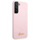 4. Etui Guess Silicone Script Metal Logo na Samsung Galaxy S22+ - lawendowe