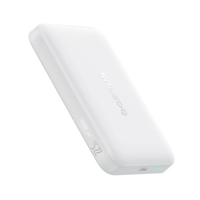 5. Powerbank Baseus EnerFill FM11 Ultra-Mini 10000mAh 22,5W kompatybilny z MagSafe z kablem Baseus Simple USB-C 20V/3A 30cm - biały