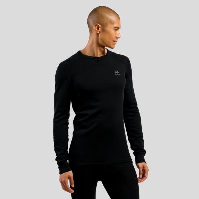 3. Koszulka męska Odlo BL TOP crew neck l/s ACTIVE WARM ECO roz. L Czarna