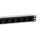 4. Equip 333309 rozdzielacz zasilania PDU 7 x gniazdo sieciowe 1U Czarny, Srebrny