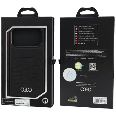 5. Etui Audi GT Synthetic Leather MagSafe na iPhone 18 Pro Max / 17 Pro Max - czarne