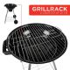 15. GRILL OGRODOWY KULISTY REX STALOWY 46CM Z POPIELNIKIEM