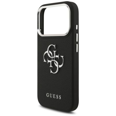 6. Etui Guess Grained Big 4G Classic Logo na iPhone 17 Pro - czarne