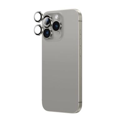 3. Szkło hartowane AMAZINGTHING AR Aluminium 3 Lens Glass z ramką na soczewki aparatu do iPhone 16 Pro / 16 Pro Max - szare