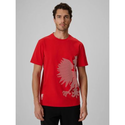 T-shirt bawełniany kibica męski 4F 4FRSS26TTSHM4200-62S