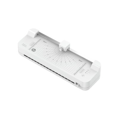 15. HP Laminator ONELAM COMBO A3, na zimno/gorąco, zintegrowany trymer, zaokrąglacz rogów, prędkość 40cm/min + 15 folii: 3xA4, 4xA5, 4xA6, 4xB-CARD, biały