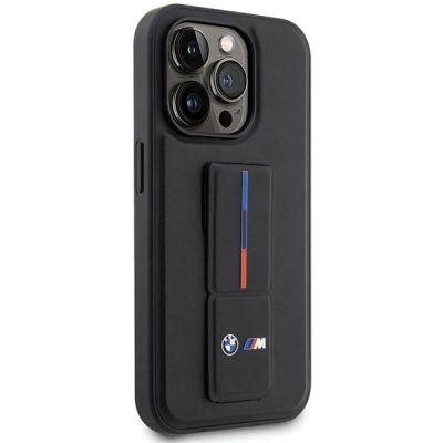 4. Etui BMW Grip Stand Hot Stamp iPhone 14 Pro - czarne