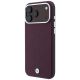 2. Etui BMW Sign Deboss Quilted Metal Logo MagSafe na iPhone 18 Pro / 17 Pro - bordowe