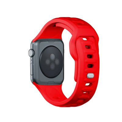 24. Pasek silikonowy 3mk Silicone Watch Strap do Apple Watch 38 / 40 / 41 mm -czerwony