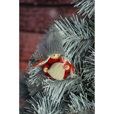 15. LALECZKA DEKORACYJNA Z WORKIEM CZERWONA GIRL 7,5CM