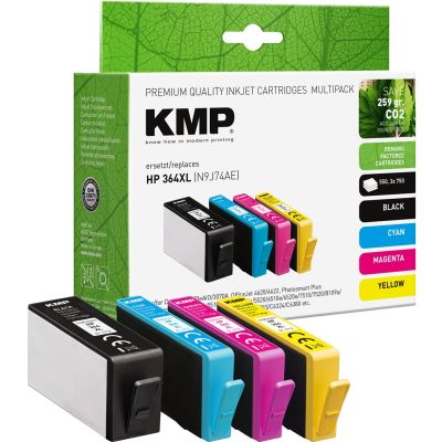 2. KMP 1712,4005 nabój z tuszem 4 szt. Zamiennik Wysoka (XL) wydajność Cyjan