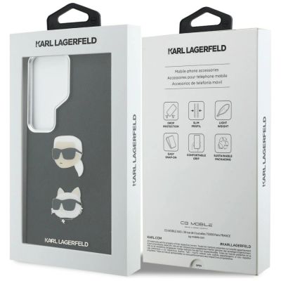 8. Etui Karl Lagerfeld Saffiano Double Heads Metal na Samsung Galaxy S26 Ultra - czarne