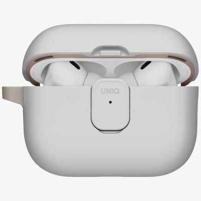 2. Etui UNIQ Clyde na AirPods Pro 3 gen - szaro-beżowy