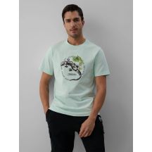 T-shirt regular z nadrukiem męski 4F 4FKAW26TTSHM4474-47S