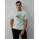 T-shirt regular z nadrukiem męski 4F 4FKAW26TTSHM4474-47S