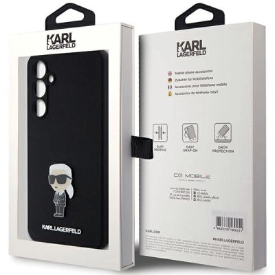 8. Etui Karl Lagerfeld Silicone Ikonik Metal Pin na Samsung Galaxy S23 FE - czarne