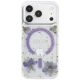 3. Etui Guess Resin Flowers Glitter MagSafe na iPhone 18 Pro Max / 17 Pro Max - fioletowe