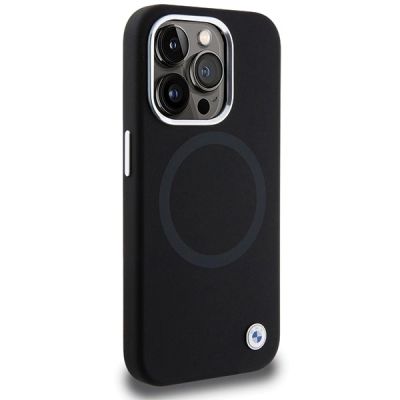 4. Etui BMW Signature Liquid Silicone MagSafe na iPhone 15 Pro Max - czarne