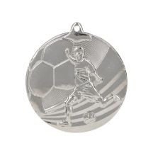 Medal srebrny- piłka nożna - medal stalowy