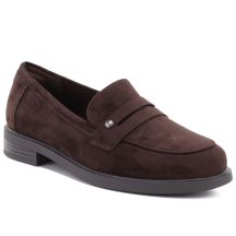 Półbuty damskie loafersy lordsy brązowe Potocki SZ12832